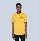 BE KIND - in a world where you can be anything - Men's Ethical T-shirt - Yellow