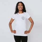 BE KIND tee - in a world where you can be anything - Women's Ethical T-shirt - White