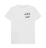 BE KIND tee - in a world where you can be anything - Men's Ethical T-shirt - White