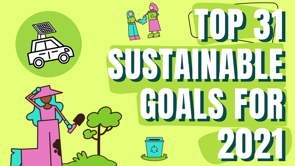 Top 31 Sustainable Goals For 2021 | How To Be More Eco Friendly | Sustainable Blog