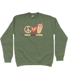 Peace Love Coffee Autumn Sweatshirt