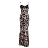 Siren Leopard Print Maxi Dress - Made To Order Clothing