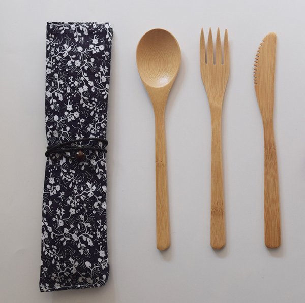 Reusable Bamboo Cutlery Travel Gift Set