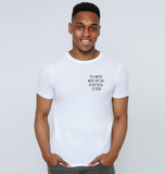 BE KIND tee - in a world where you can be anything - Men's Ethical T-shirt - White