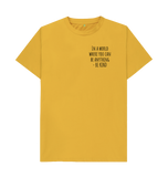 BE KIND - in a world where you can be anything - Men's Ethical T-shirt - Yellow